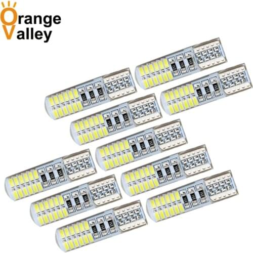 10PCS Hot Sale T10 194 168 W5W 24 SMD LED 3014 Car Auto Clearance Lights Reading Light Dome lamp Bulb DC 12V