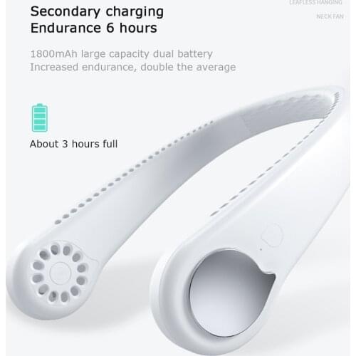 Easy Cool Purifies Air Cooling Fan Portable Hands-Free Neck Halter Fan Mini Hanging Air Cooler Bladeless Ventilator