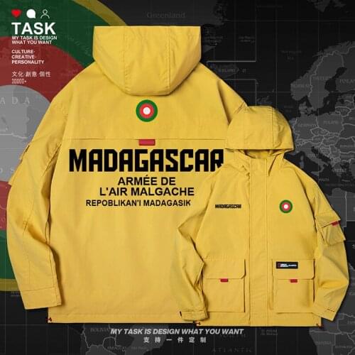 Madagascar MDG Malagasy Madagasikara men jacket hooded air force logo army fan windbreaker clothing nation top autumn clothes