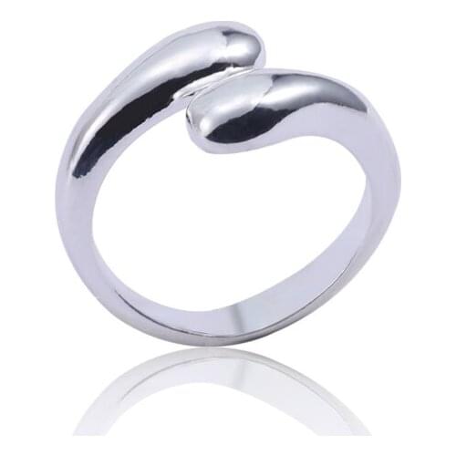 Fashion Ring Simple Water Drop Rings For Women Opening Adjustable Size Wedding Rings Jewelry Drop Shipping Anel Feminino