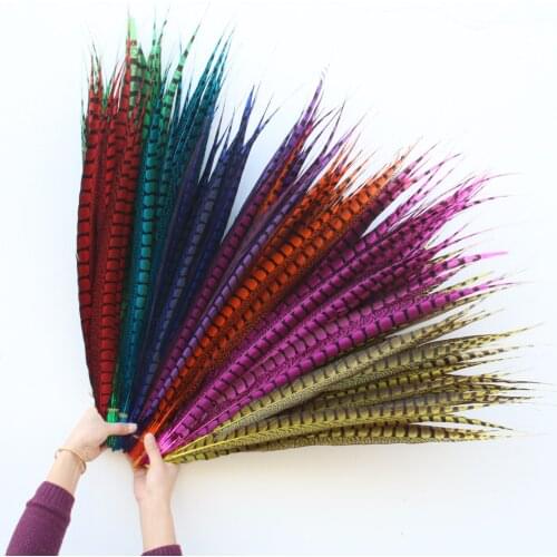 Natural Lady Amherst Pheasant Feathers for Crafts 40-44 inches /100-110CM Plume Decoration Plumas Carnaval Long Feather Decor