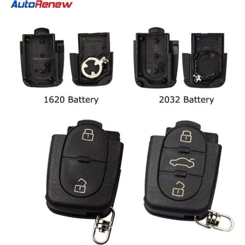 OkeyTech 2/3 Button Smart Remote Car Key Shell Fob for Audi TT A3 A4 A6 A8 Quattro Holder CR1620 CR2032 HAA Key Case Cover