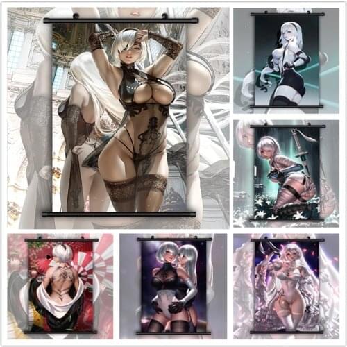 Print Canvas Poster Animation Home Decoration Mural Wall Artwork NieR Automata YoRHa Pictures Plastic Scroll Hanging Painting