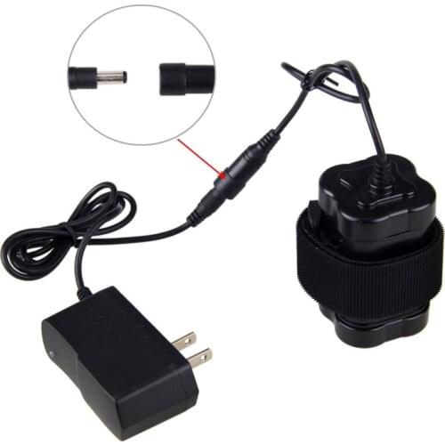 Black Rechargeable 12000mAh 8.4V 4x18650 Battery Pack with 8.4 V Charger for Bike Light