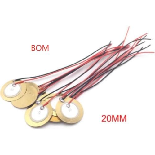 10 Pcs Piezoelectric Piezo Ceramic Wafer Plate Dia 20mm For Buzzer Loudspeaker