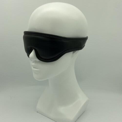 Fetish Slave Role Play Sex Blindfold Toys of Leather Sponge Eye Mask for Men Women Bdsm Bondage Adults Games Erotic Accessories