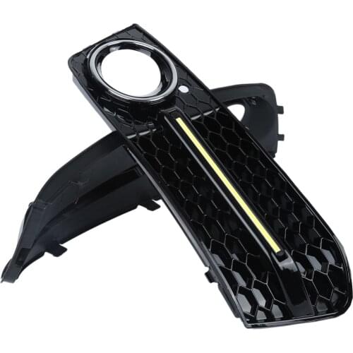 2pcs/set Car Fog Light Lamp Cover Lower Bumper Grille for Audi A4 B8 08-11 Fog Lamp Grilles Cover Case