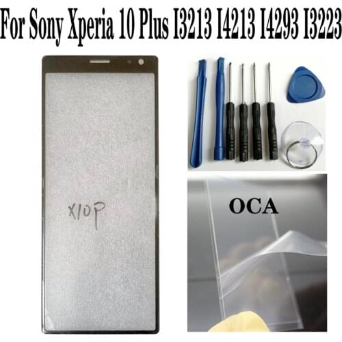 Shyueda 100% New 6.5" For Sony Xperia 10 Plus I3213 I4213 I4293 I3223 Outer Front Screen Glass Lens Replacement