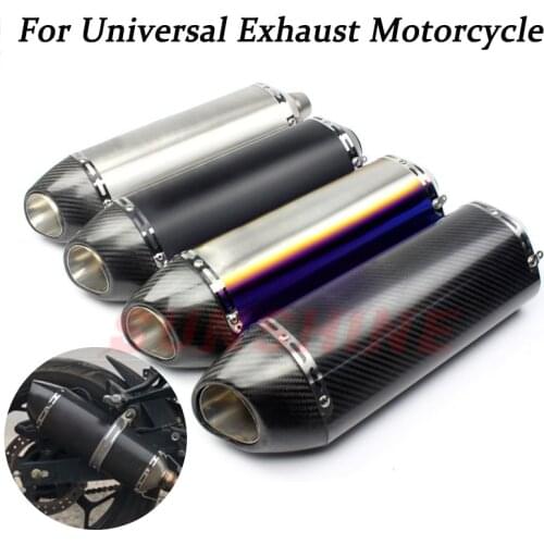 Universal Exhaust Motorcycle Escape Moto Bicycle Muffler Pipe Modified Motorcross For Yoshimura R77 R11 Tmax 530 GSXR150 Z750 R3