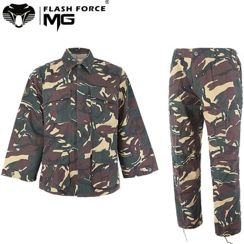 Military Uniform BDU Camouflage Tactical Suit Men 100% Cotton Army Clothing Jacket and Pants Combat Shirt for Airsoft Hunting