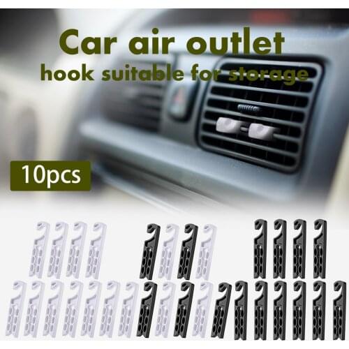 10PCS Car Vent Hook Hanger Car Air Vent Holder Mobile Phone Car Mount Earphone Cable Winder Glasses Masks Organizer Hook