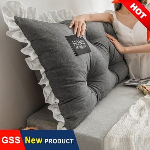 100% Cotton Lace Pillow Case Home Decor Cushion Cover Decorative Corner Seat Sofa Lumbar Long Body Pillows Pouf Futon Puff Case