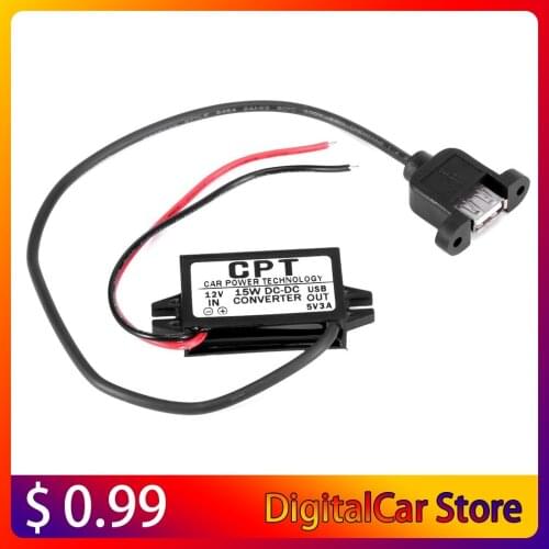 5 Types Car Power Technology Charger DC Converter Module Single Port 12V To 5V 3A 15W with Micro USB Cable Dropshipping