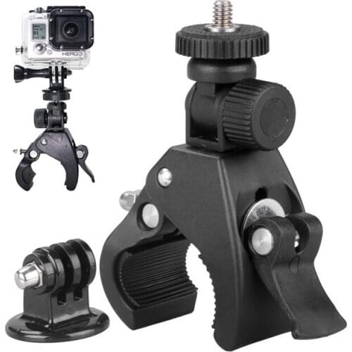 Bike Bicycle Motorcycle Handlebar Mount Holder + Tripod Adapter For Gopro Hero 4 3+ 3 2 SJCAM Xiaomi yi Camera
