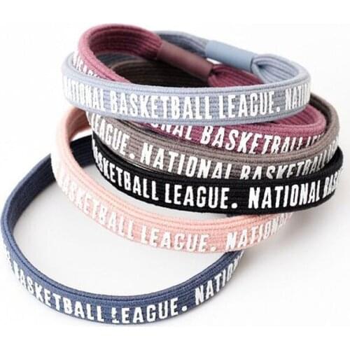 6pcs/lot High Elastic Letter Hair Bands Fashion Women Girls Hairband Popular Ponytail Holder Rubber Scrunchies Hair Accessories