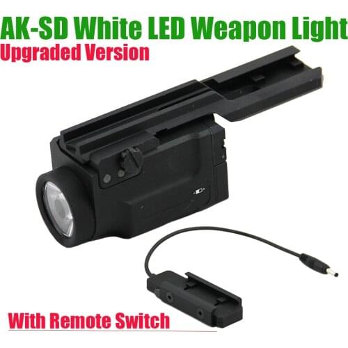 AK-SD Tactical Light ZENIT 2P-KLESH Weapon Light with Remote Switch and Integrated 20mm Weaver Rail
