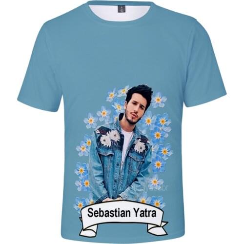 2021 Sebastian Yatra Tshirt 3D O-Neck Women Mens Tshirt Summer Short Sleeve Harajuku Streetwear Pop Singer Plus Size Clothes
