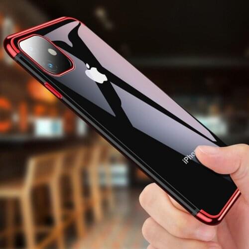 Electroplated Case For iPhone 11 Pro 7 8 6 6s s Plus 12 Transparent Soft Silicone Plating Cover For iPhone X XR XS Max Shell