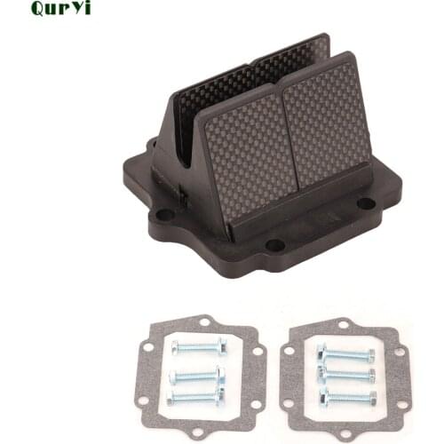 Motorcycle Carbon Fiber Reed Valve For KA.WASAKI KDX200 KDX220 Ninja KRR KRZ150 Ninja KRR ZX150 For VForce3 V313A All Year