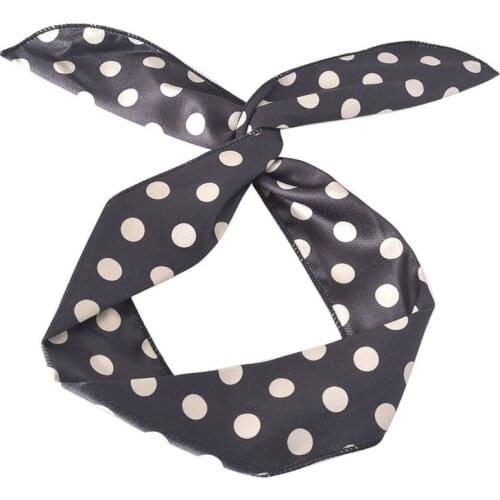 Korean Version of The Striped Barbed Wire Straight Knot Headband Polka Dot Rabbit Ears Simple Cute Hundred Wide-brimmed Hair