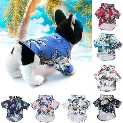 Vip Summer Beach Shirts Dog Cute Hawaii Casual Pet Cat Clothing Floral T Shirt For Small Dogs