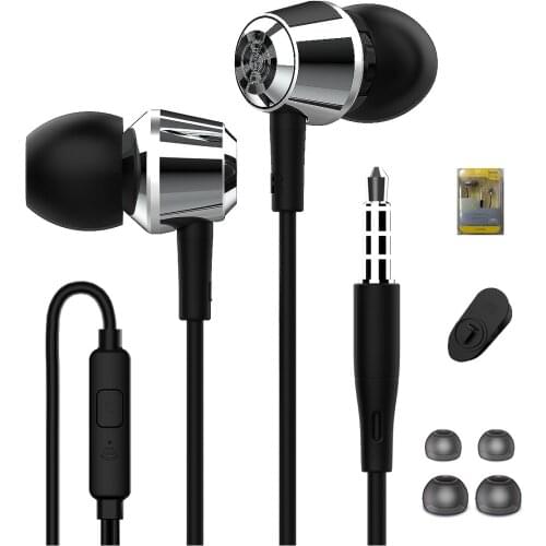 G2 Wired Headset In-ear With Microphone Metal 9D Heavy Bass Fone De Ouvido Com Fio With Wheat Volume Control Phone Call Handsfre