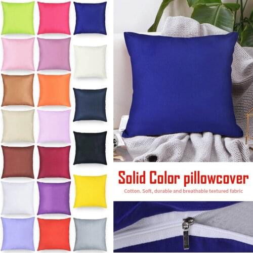 Cotton Decorative Pillow Case Sofa Cushion Cover 1pc Relaxing Solid Color for Throw Pillows Knee for Good Sleeping 40x40cm Body