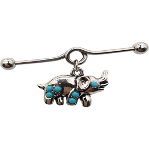 New arrival pink scaffold barbells 1 Pair surgical Stainless Steel big cross dangle industrial barbell piercing