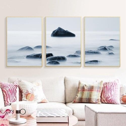New Chinese Stone Cloud Wonderland Woman Model Abstract Canvas Painting Art Print Anime Poster Wall Picture for Home Decoration