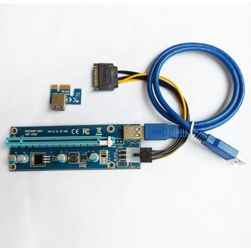 Supply PCIE 1X To 16X Extension Cable Adapter Card 6pin Graphics Extension Cable VER006C/007S/009S