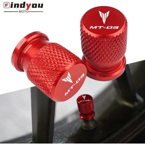 With logo Motorcycle CNC aluminum tire valve caps airtight stem cover For YAMAHA MT03 MT25 MT-03 MT-25 Gold black red blue
