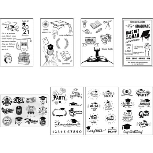 Graduation Silicone Clear Seal Stamp DIY Scrapbooking Embossing Photo Album Decorative Paper Card