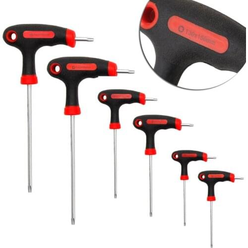 T-Handle Grip Torx & Hex Allen Key Screwdriver Driver Tool T10/15/20/25/30/40