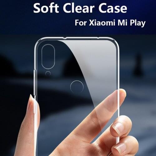Ultra-thin Transparent TPU Case For Xiaomi Mi Play Crystal Back Cover Silicon soft case For Xiaomi Play Clear case