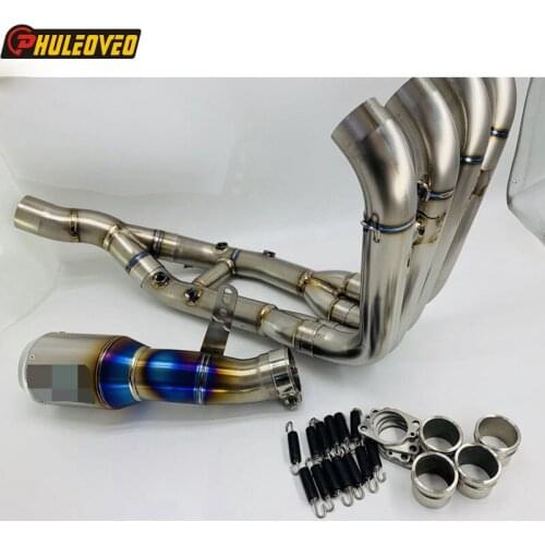 Full Titanium Alloy for BMW S1000RR 2019-2020 Motorcycle Exhaust Full System with Collector Header Front Pipe Muffler Escape