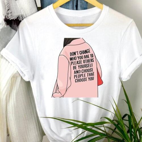 Women short sleeve 90s style trend Clothes 90s Cartoon Print mujer camisetas Regular Tshirt Female Tee Top Graphic T-shirt