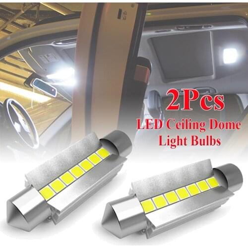 2Pcs Ceiling Dome Light Bulbs for Chevy 42MM 578 212-2 6000K Bright White