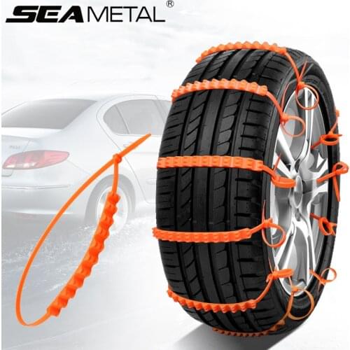 20pcs Car Snow Chains Auto Tire Chain Universal for Snow Ice Mud Road Anti Slip Tire Tie Rubber Nylon Anti-Skid Automitive Goods
