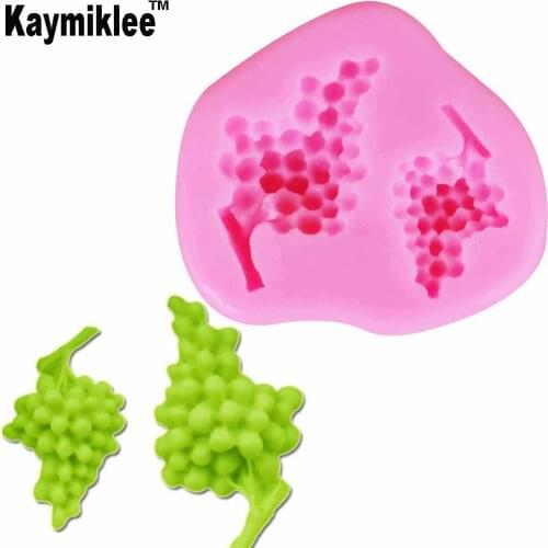 Kaymiklee M866 3D Grape UV Resin Silicone Mold Fondant Chocolate Candy Gumpaste Surgarcraft Crystal Epoxy Soft Clay Bake Tools