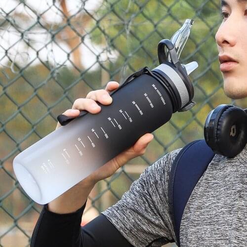 650ml 1000ml 1500ml Hot Sports Water Bottle Protein Shaker Travel Portable Outdoor Drinkware Plastic My Drink Bottle BPA Free