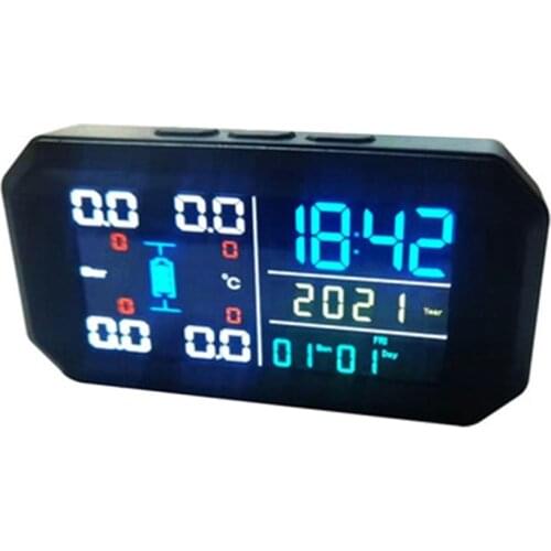 Wireless Car Tire Pressure Monitoring Solar Power LED Display External Automobile Tire Detection Monitor