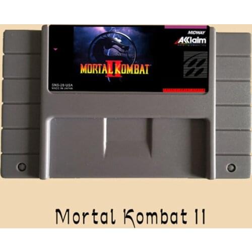 Mortal Kombat II 16bit Big Gray Game Card For USA NTSC Game Player
