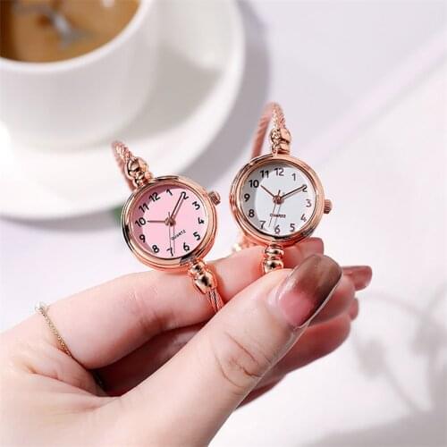 Luxury Vintage Fashion Gold Silver Women Dress Watches Casual Quartz Stainless Steel Band Bracelet Watch Analog Wrist Watches