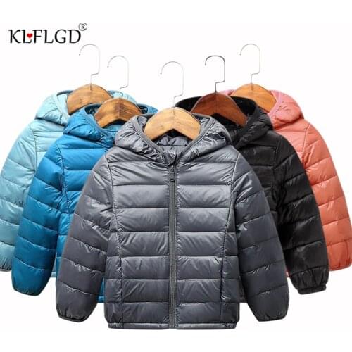 Childrens cotton padded jacket new winter wear boys and Girls Hooded warm down jacket baby colorful bright face down jacket