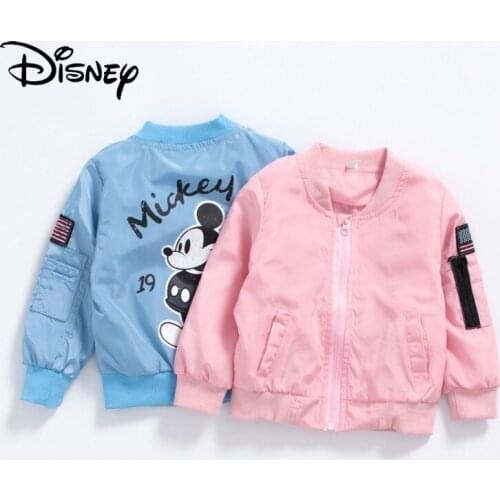 Disney Mickey Mouse Children Boys and Girls Spring Jackets Small and Medium-sized Children Short Jackets Baby Cardigan Kids Tops