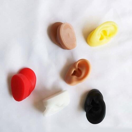 Simulated Single-mode Ear 6cm x 3.8cm Silicone Human Artificial Display For Hearing Display teaching Props Medical Ear Earp V9T9