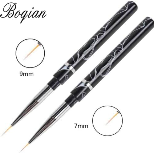 BQAN 7/9mm Nail Brush Drawing Brush Liner Brush Painting Pen Gel Polish Crystal Nail Art Manicure Tools Nials Pen