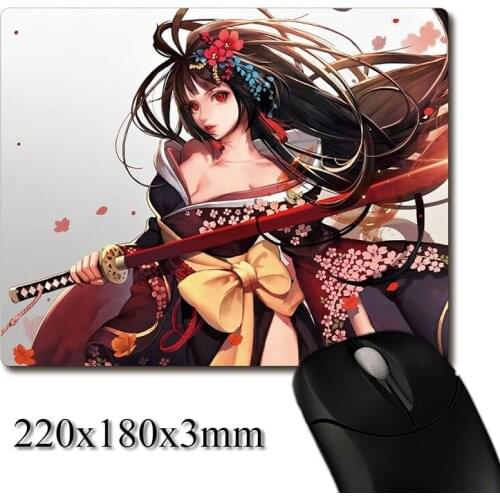 Beautiful anime beauty of Sakura Wars CG printed Heavy weaving anti-slip rubber pad office mouse pad Coaster Party favor gifts
