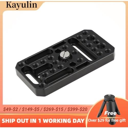 Kayulin Multipurpose Cheese Plate Extension Platform With 1/4" & 3/8" Threads & Mounting Grooves