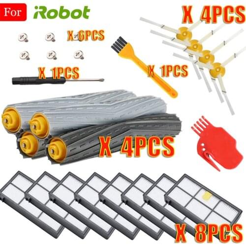 For iRobot Roomba Vacuum Cleaner Parts Kit Series 800 860 865 866 870 871 880 885 886 890 900 960 966 980 - Brushes And Filters